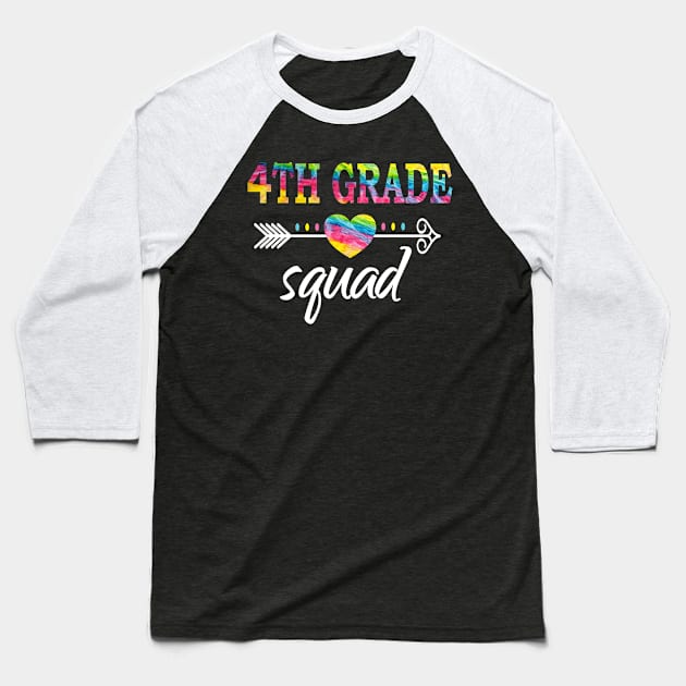 4th Grade Squad Fourth Teacher Student Team Back To School Baseball T-Shirt by Kimmicsts